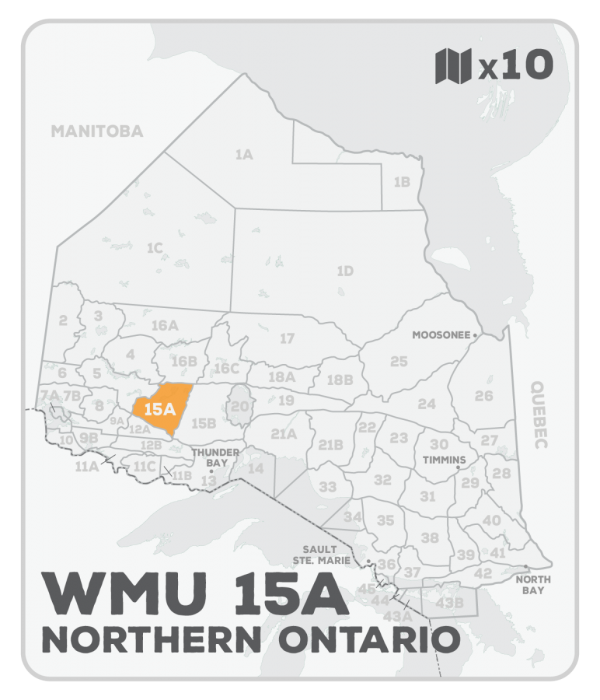 WMU 15A Hunting Bundle - Northern Ontario (10 maps) - Hunting Bundle