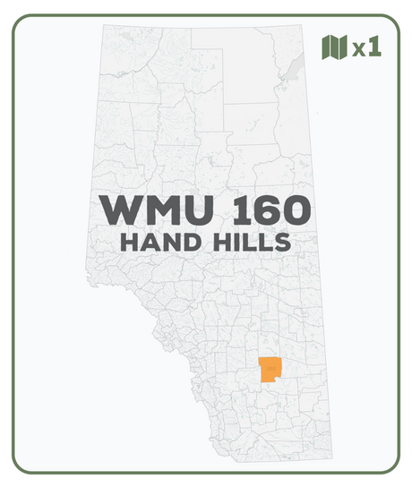 WMU 160 Hand Hills - Hunting Topo Alberta - Backroad Maps