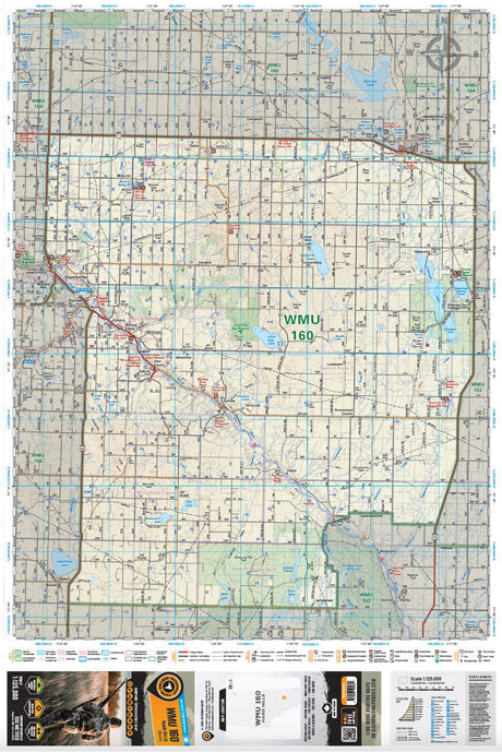 WMU 160 Hand Hills - Hunting Topo Alberta - Backroad Maps