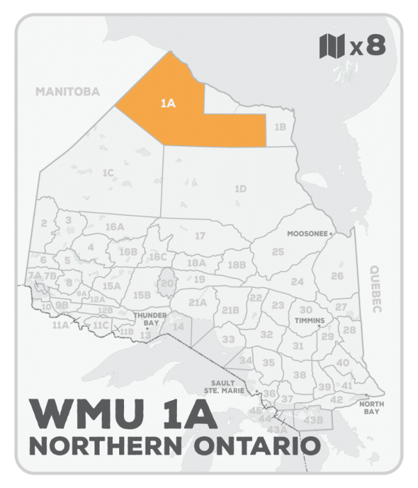 WMU 1A Ontario Hunting Bundle - Northern Ontario (8 maps) - Hunting Bundle