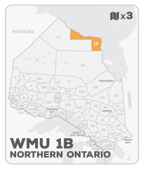 WMU 1B Ontario Hunting Bundle - Northern Ontario (3 maps) - Hunting Bundle