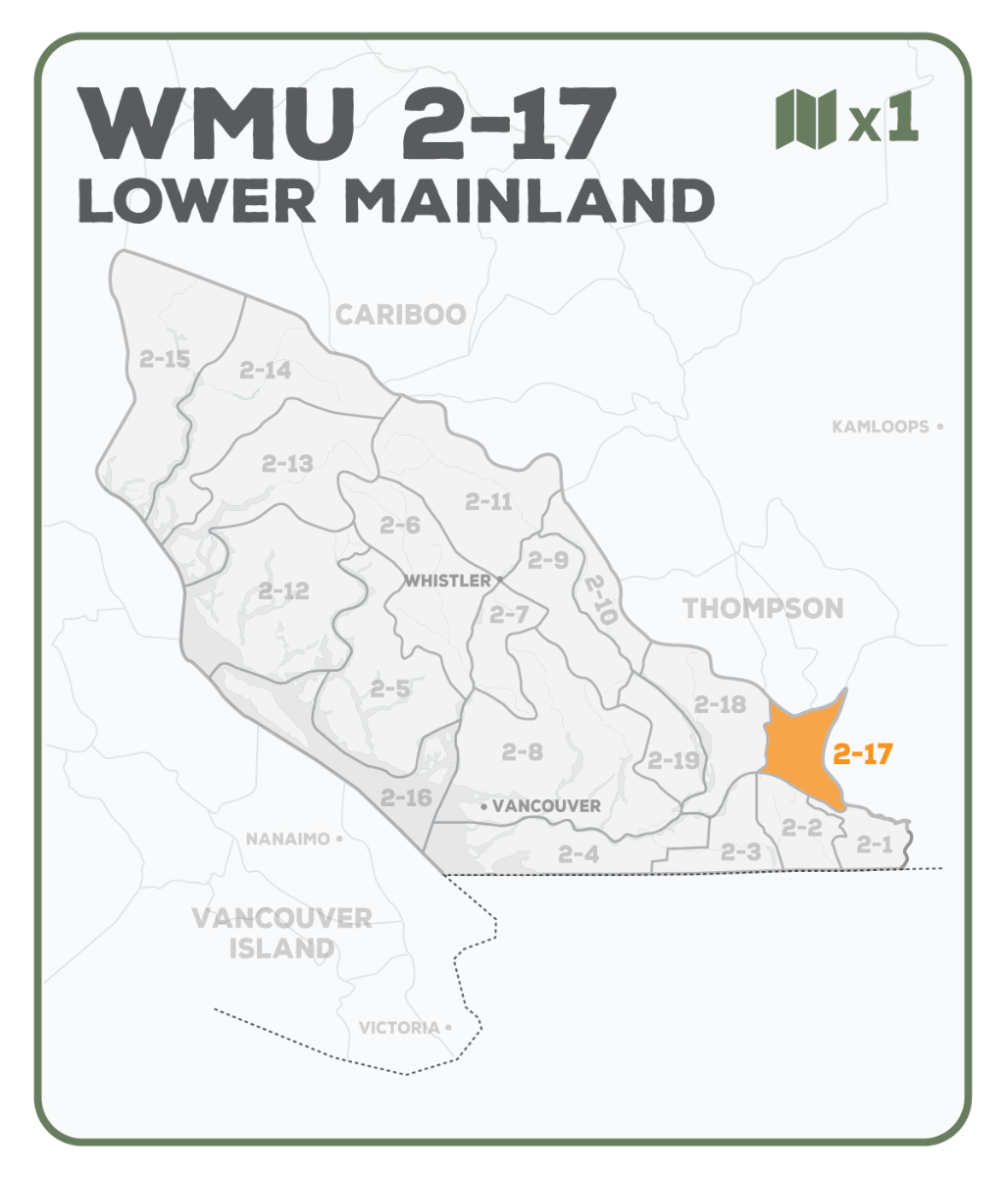 WMU 2-17 Lower Mainland Region - Hunting Topo BC - Backroad Maps