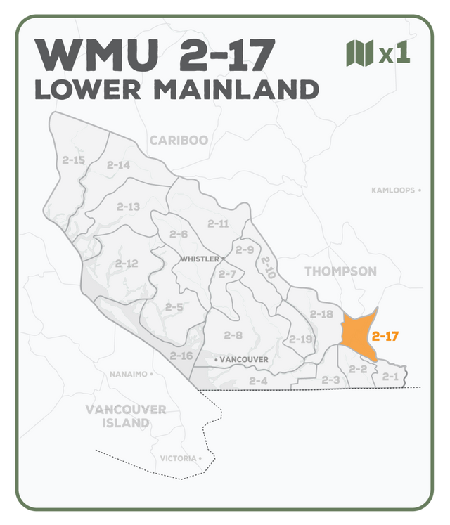 WMU 2-17 Lower Mainland Region - Hunting Topo BC - Backroad Maps