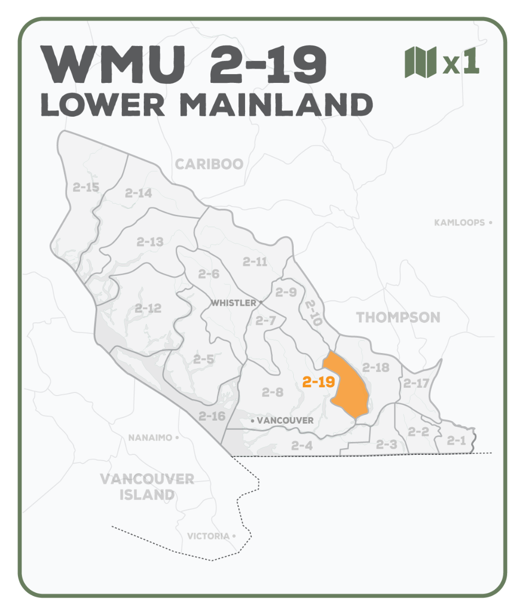 WMU 2-19 Lower Mainland Region - Hunting Topo BC - Backroad Maps