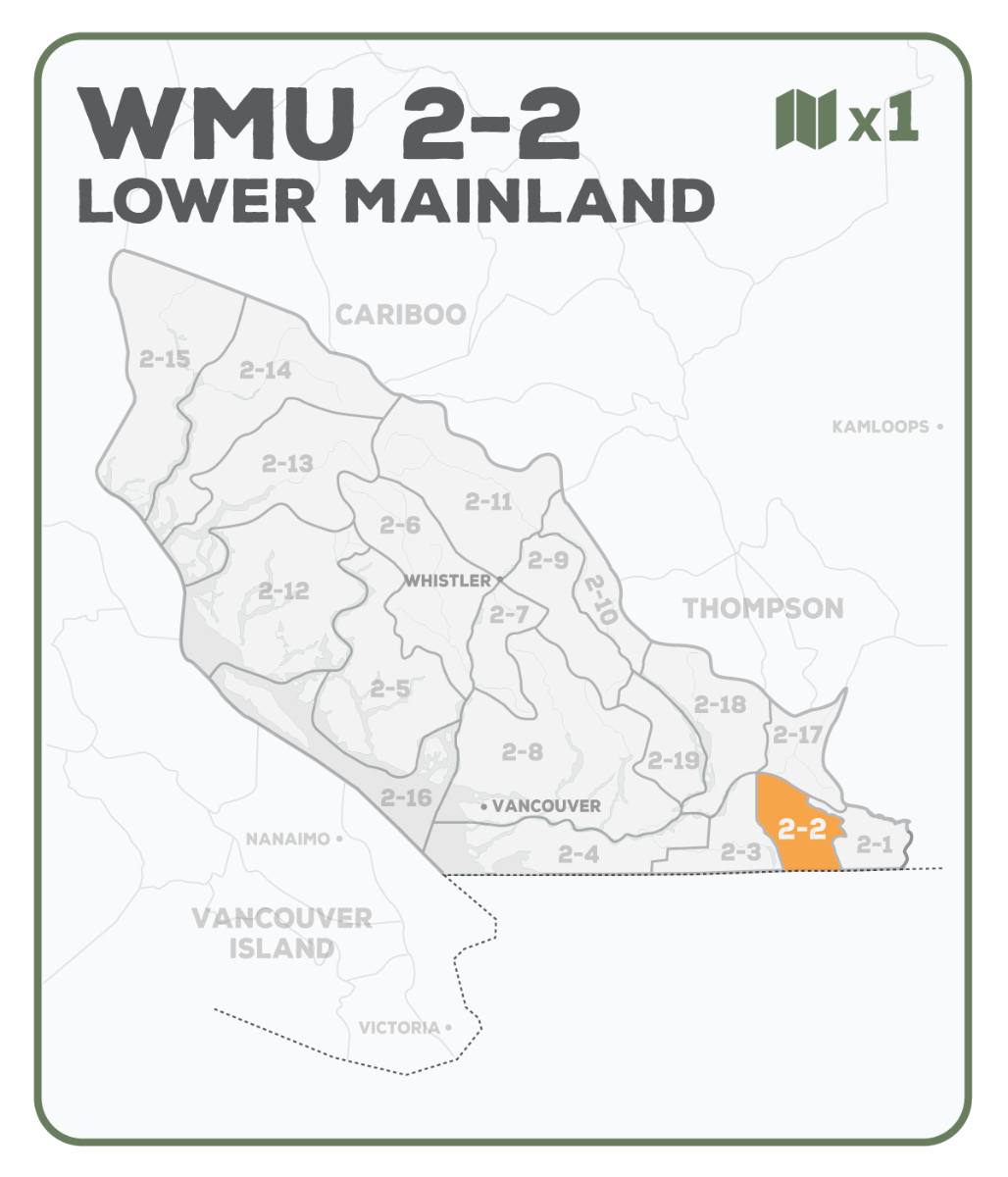 WMU 2-2 Lower Mainland Region - Hunting Topo BC - Backroad Maps