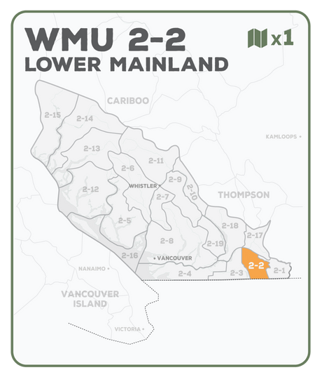 WMU 2-2 Lower Mainland Region - Hunting Topo BC - Backroad Maps