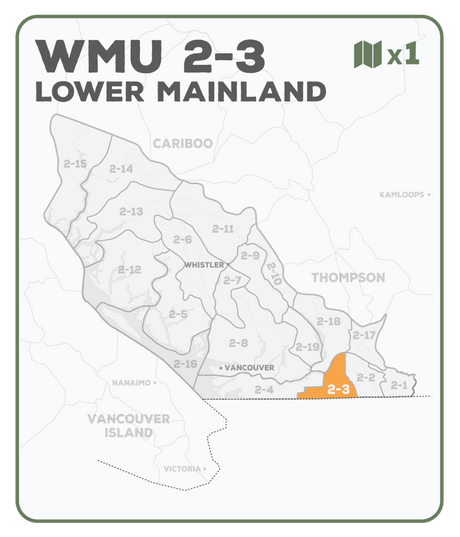 WMU 2-3 Lower Mainland Region - Hunting Topo BC - Backroad Maps