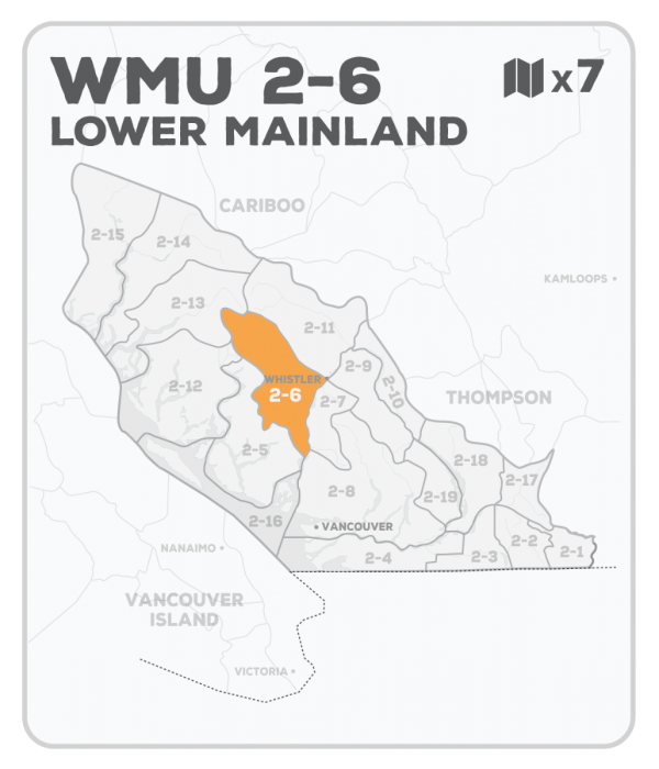 WMU 2-6 Hunting Bundle - Lower Mainland Region BC (7 maps) - Hunting Bundle