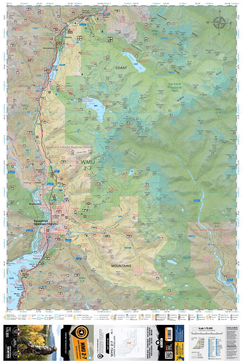 WMU 2-7 Lower Mainland Region - Hunting Topo BC - Backroad Maps