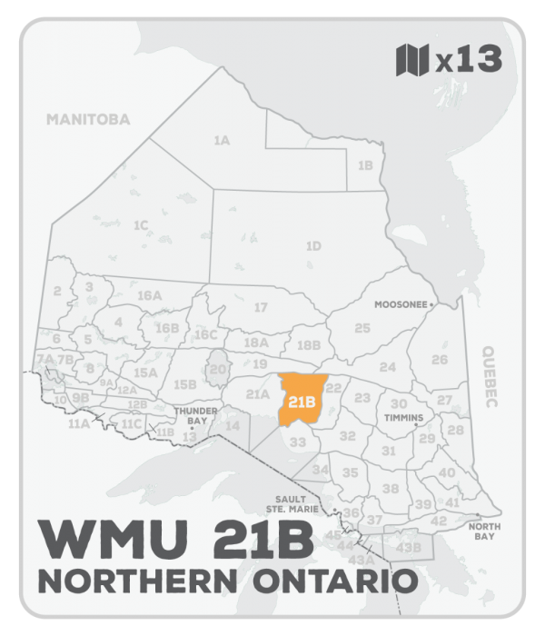 WMU 21B Hunting Bundle - Northern Ontario (13 maps) - Hunting Bundle