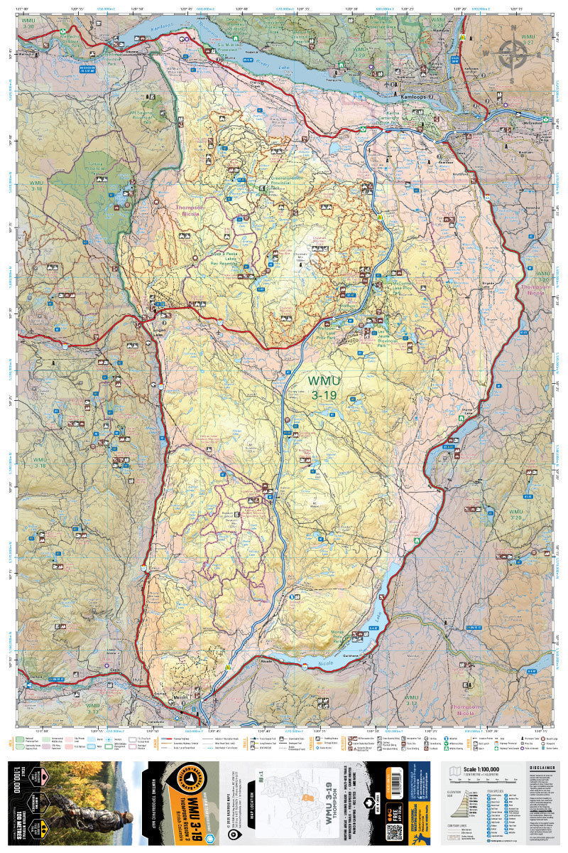WMU 3-19 Thompson Region - Hunting Topo BC - Backroad Maps