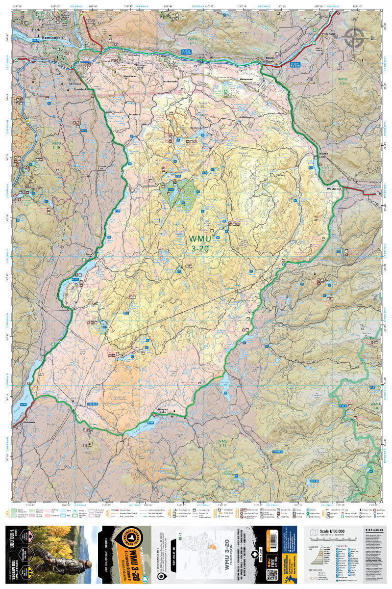 WMU 3-20 Thompson Region - Hunting Topo BC - Backroad Maps