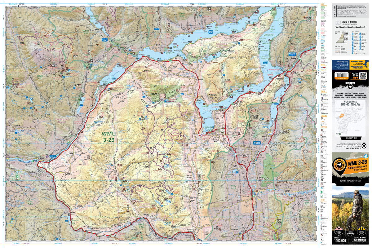 WMU 3-26 Thompson Region - Hunting Topo BC - Backroad Maps