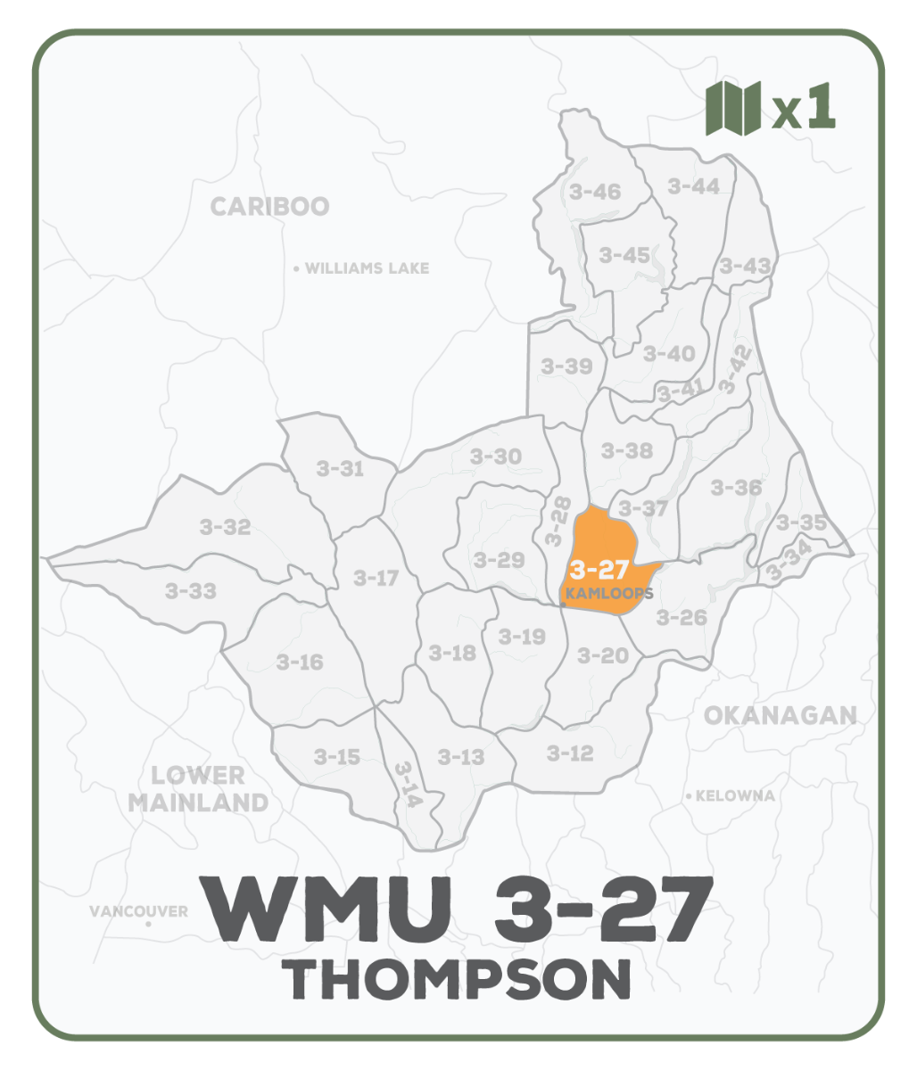 WMU 3-27 Thompson Region - Hunting Topo BC - Backroad Maps