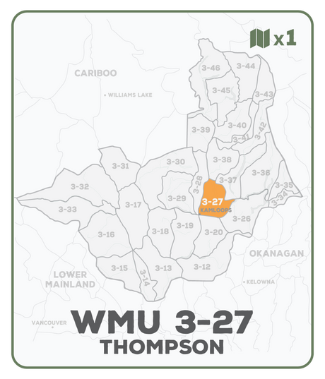 WMU 3-27 Thompson Region - Hunting Topo BC - Backroad Maps