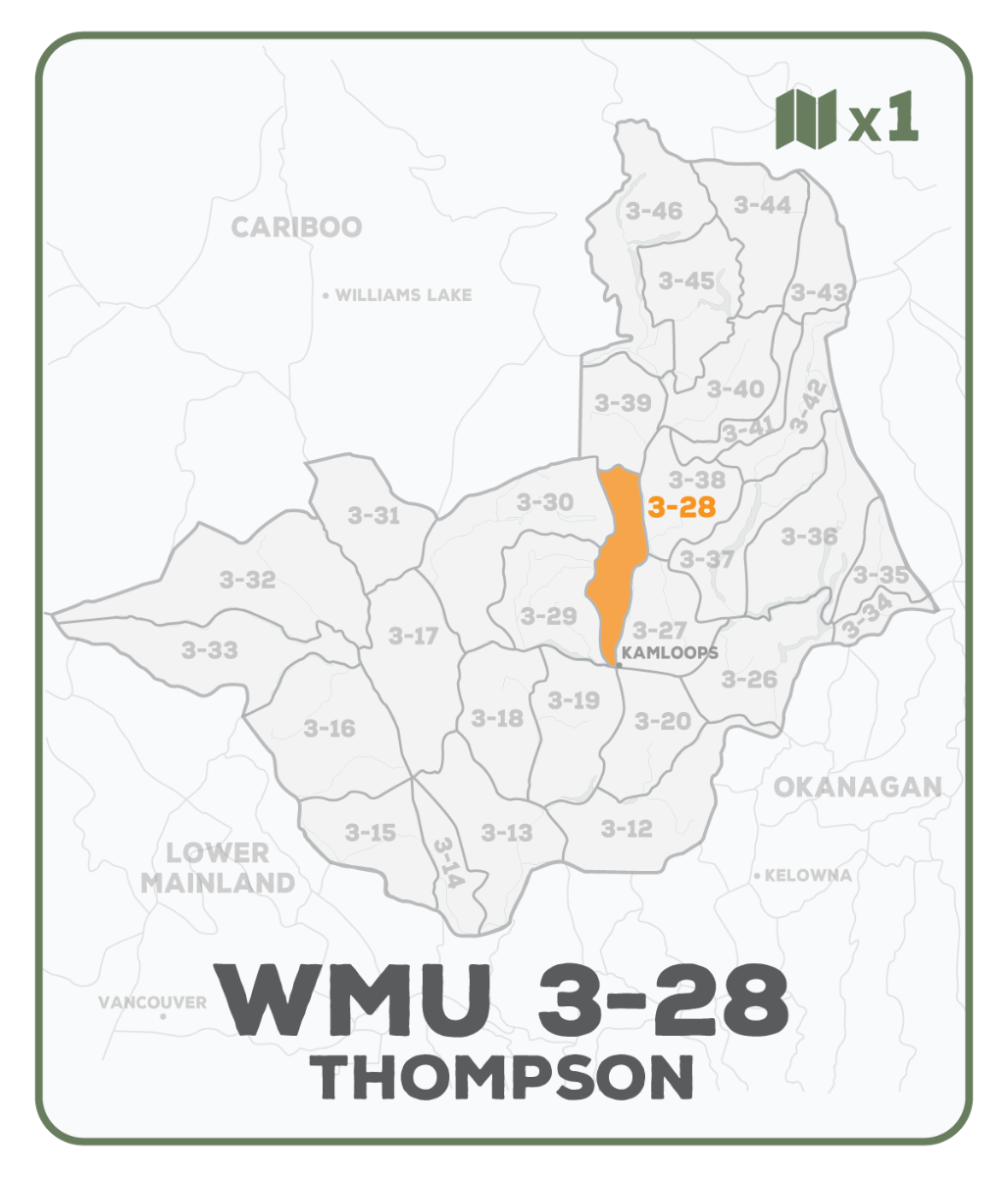 WMU 3-28 Thompson Region - Hunting Topo BC - Backroad Maps