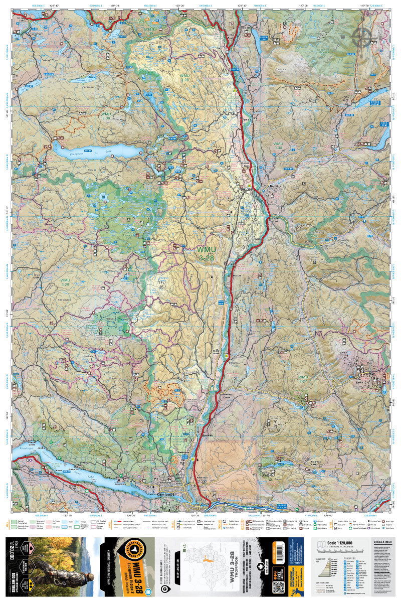 WMU 3-28 Thompson Region - Hunting Topo BC - Backroad Maps
