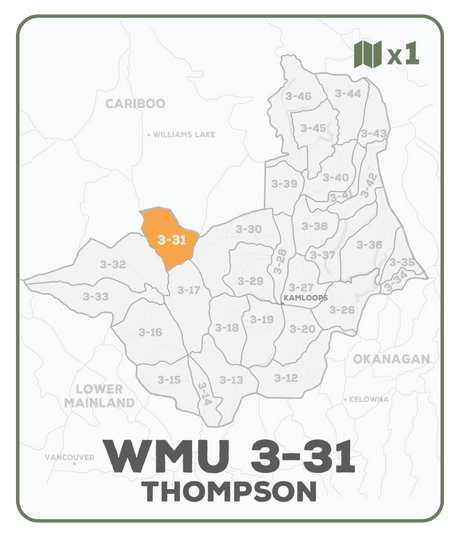 WMU 3-31 Thompson Region - Hunting Topo BC - Backroad Maps