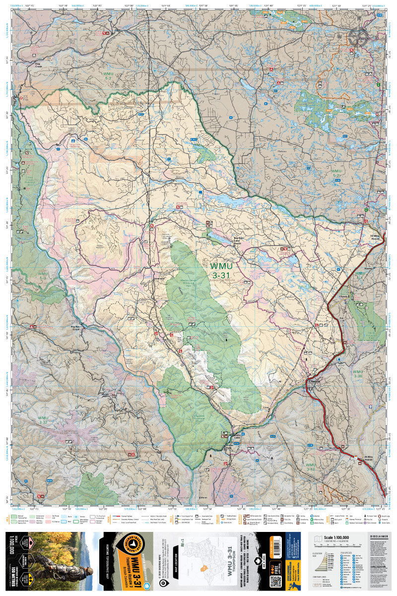 WMU 3-31 Thompson Region - Hunting Topo BC - Backroad Maps