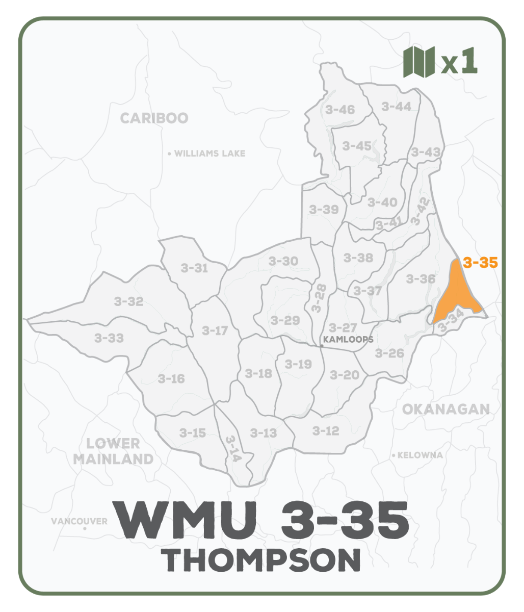WMU 3-35 Thompson Region - Hunting Topo BC - Backroad Maps