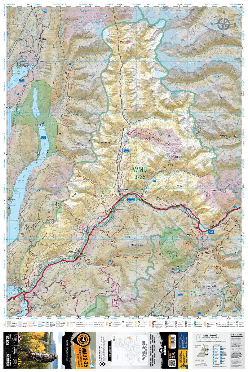 WMU 3-35 Thompson Region - Hunting Topo BC - Backroad Maps