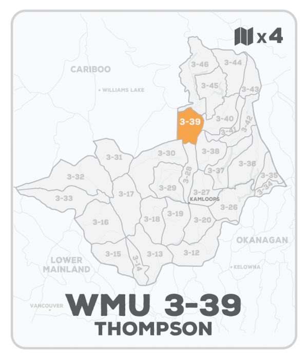 WMU 3-39 Hunting Bundle - Thompson Region BC (4 maps) - Hunting Bundle