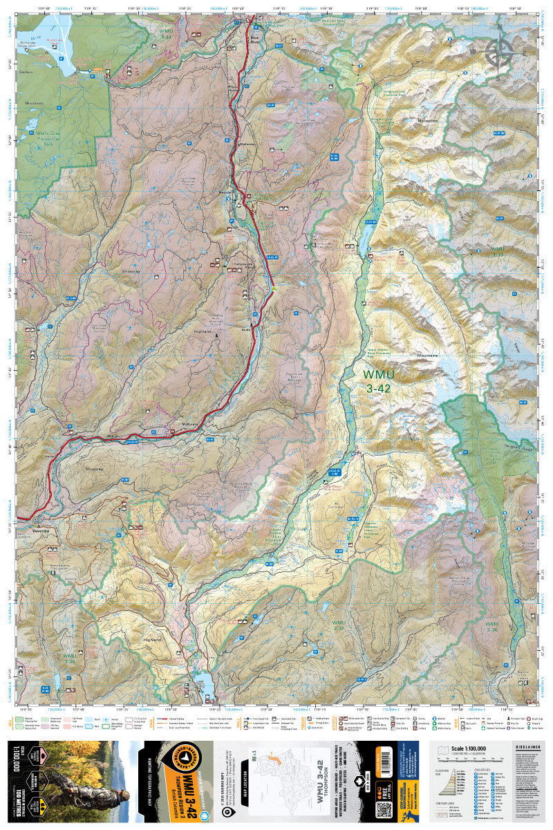 WMU 3-42 Thompson Region - Hunting Topo BC - Backroad Maps