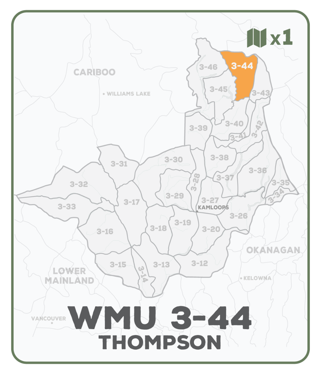 WMU 3-44 Thompson Region - Hunting Topo BC - Backroad Maps