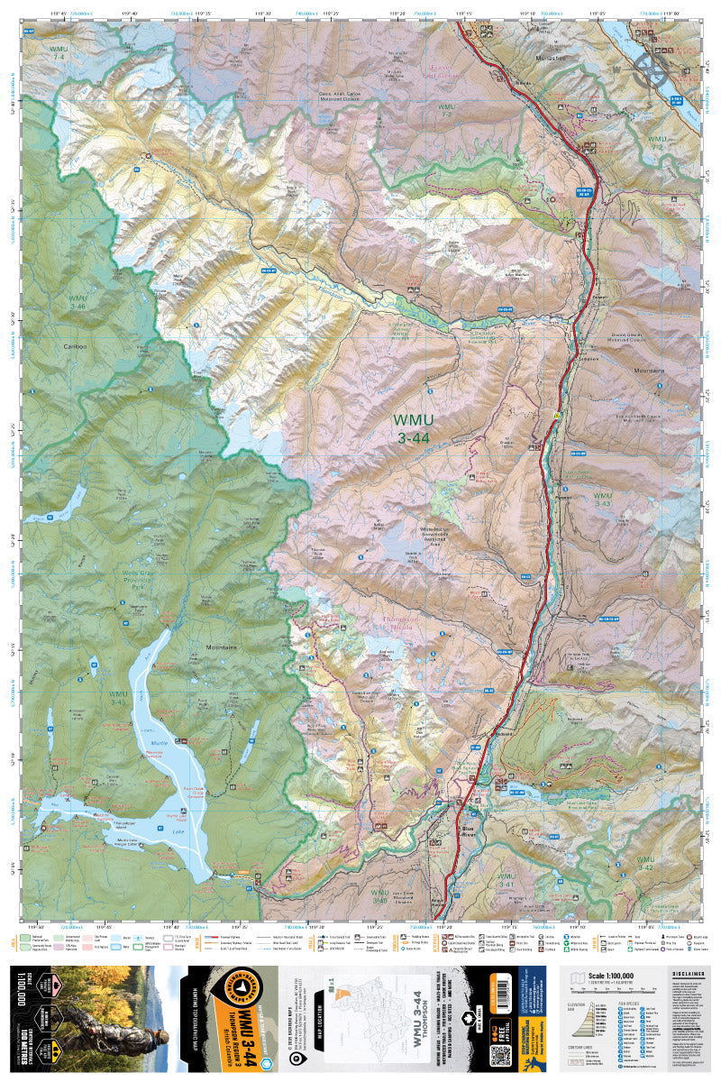 WMU 3-44 Thompson Region - Hunting Topo BC - Backroad Maps
