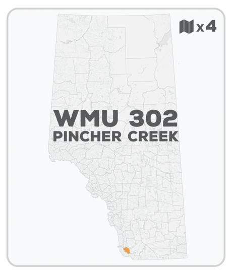 WMU 302 Hunting Bundle - Pincher Creek Alberta (4 maps) - Hunting Bundle