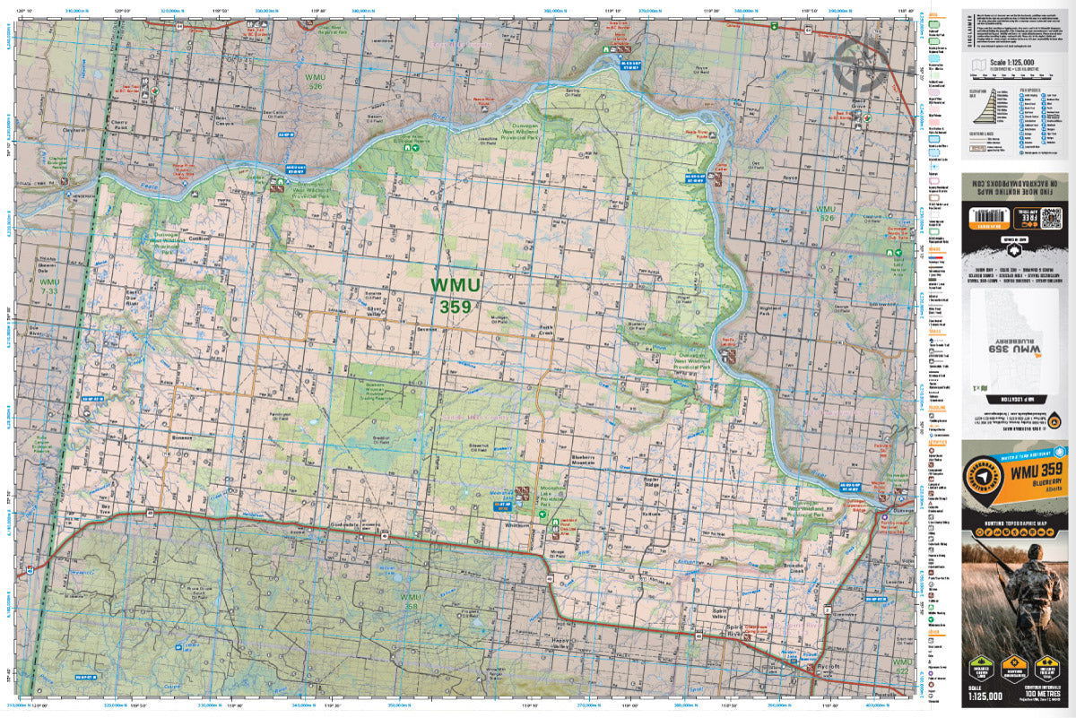 WMU 359 Blueberry - Hunting Topo Alberta - Backroad Maps
