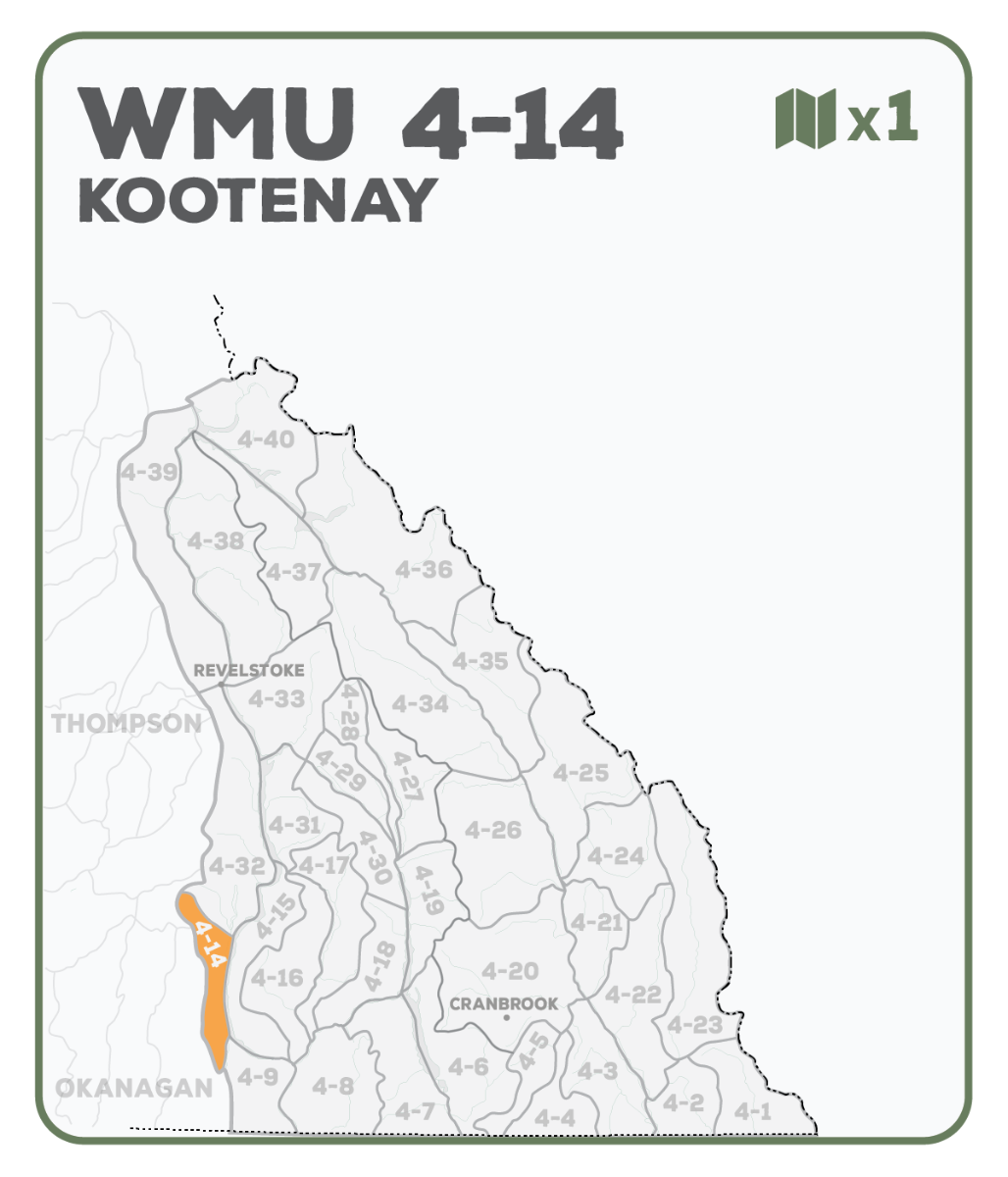WMU 4-14 Kootenay Region - Hunting Topo BC - Backroad Maps