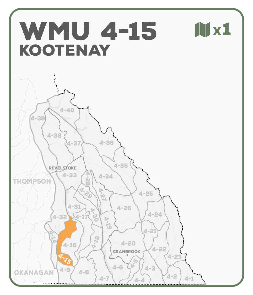 WMU 4-15 Kootenay Region - Hunting Topo BC - Backroad Maps