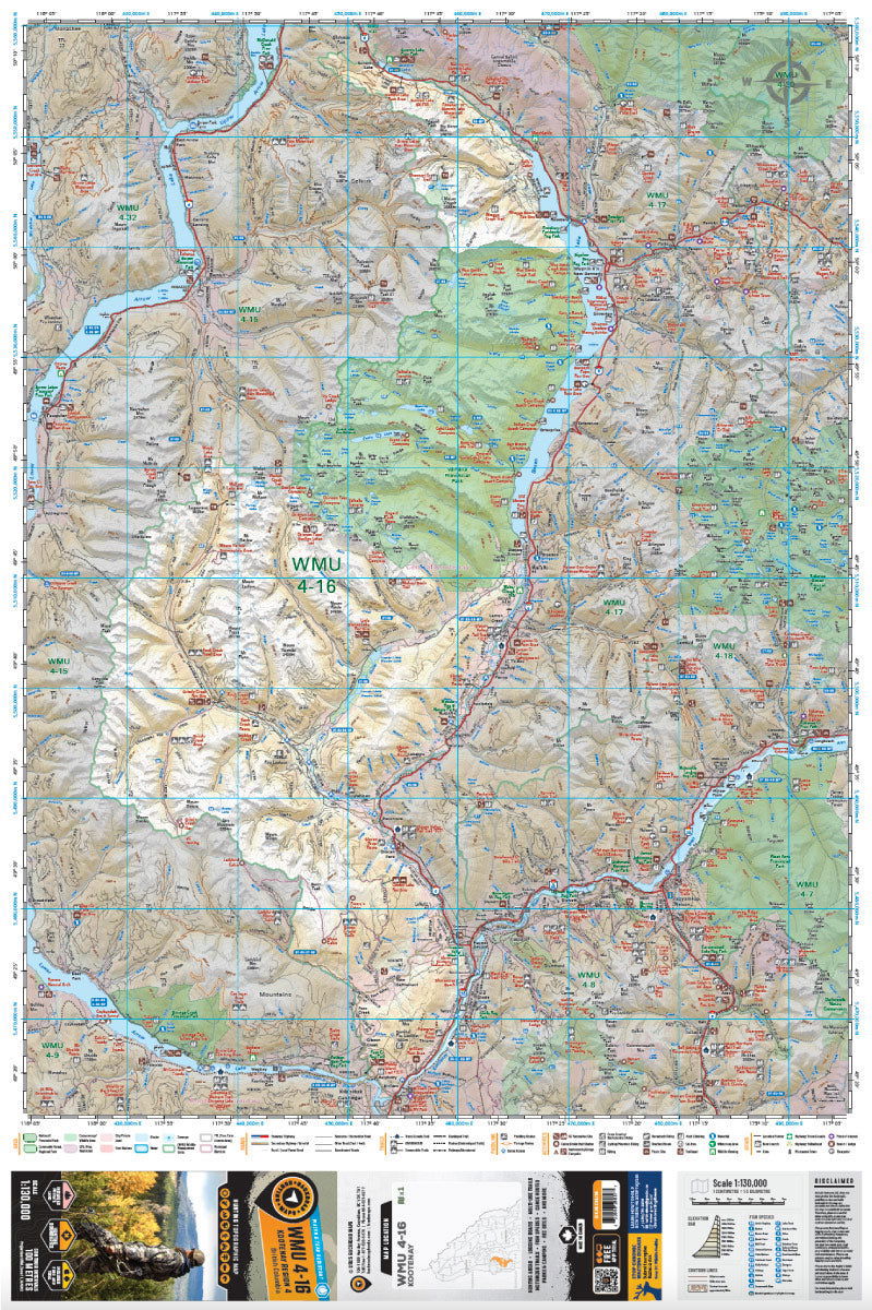 WMU 4-16 Kootenay Region - Hunting Topo BC - Backroad Maps