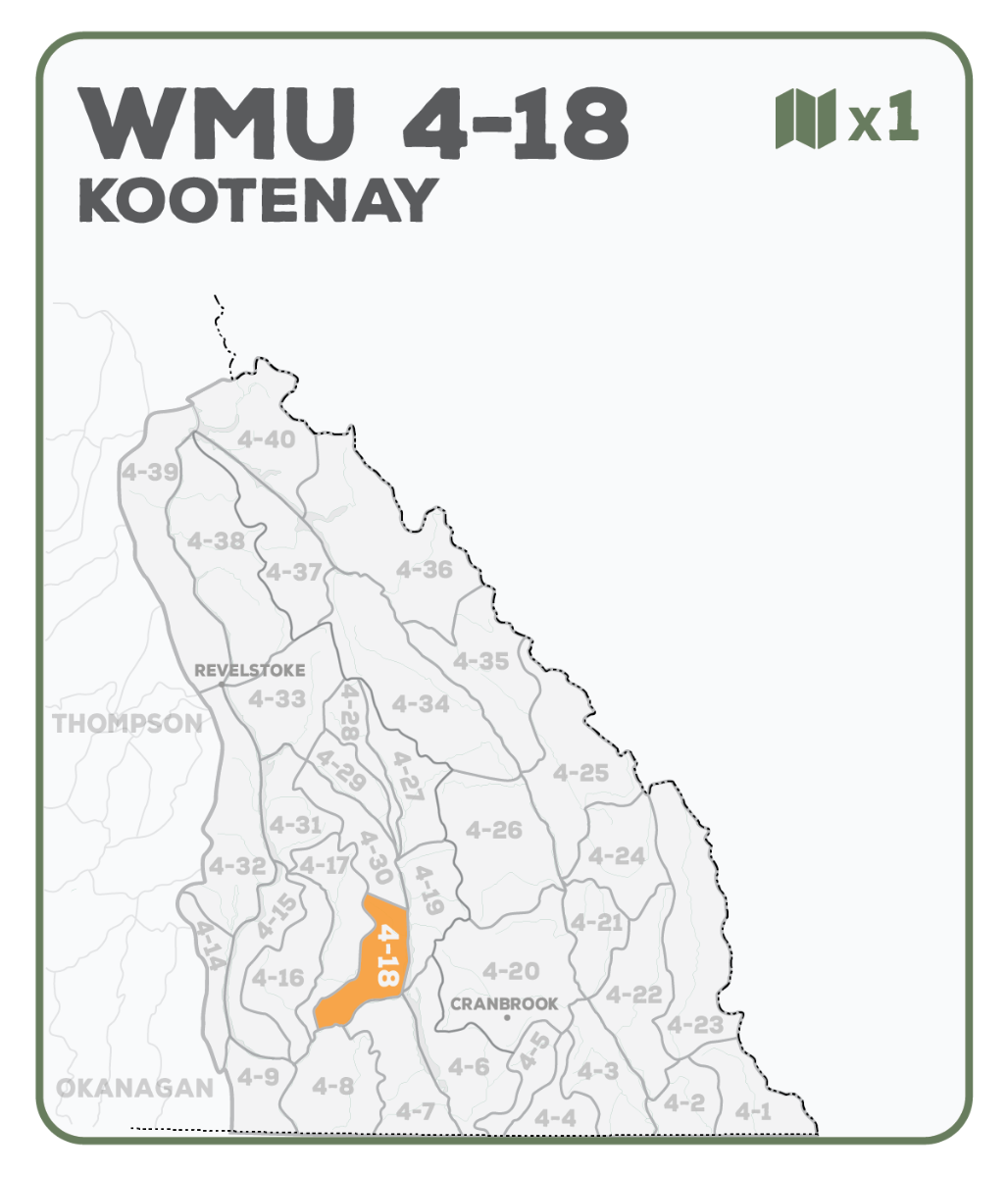 WMU 4-18 Kootenay Region - Hunting Topo BC - Backroad Maps