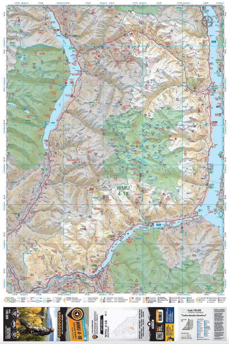 WMU 4-18 Kootenay Region - Hunting Topo BC - Backroad Maps