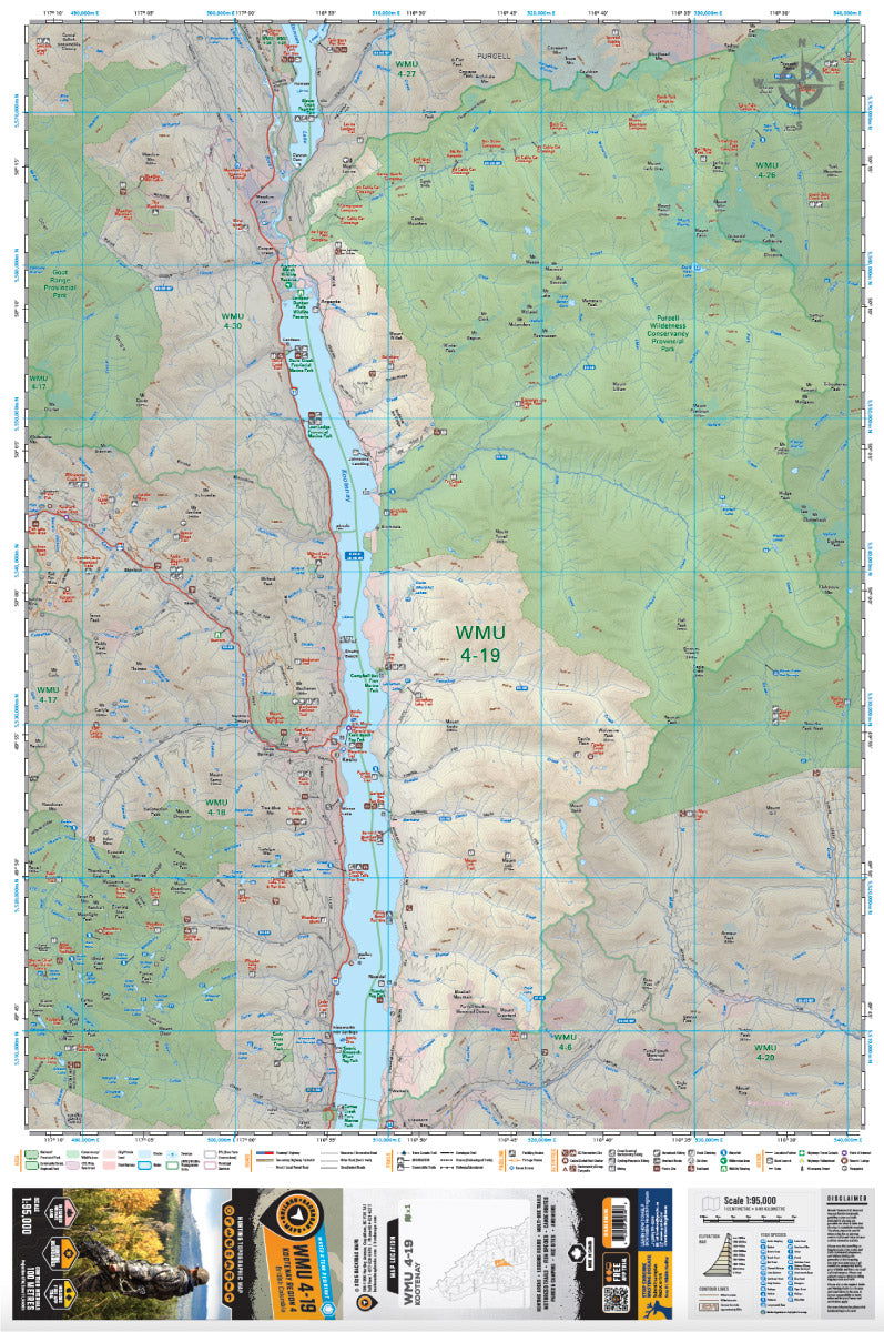 WMU 4-19 Kootenay Region - Hunting Topo BC - Backroad Maps
