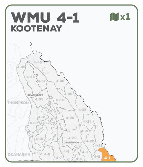 WMU 4-1 Kootenay Region - Hunting Topo BC - Backroad Maps