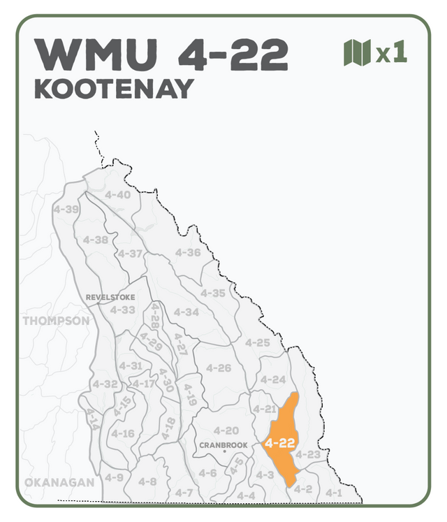 WMU 4-22 Kootenay Region - Hunting Topo BC - Backroad Maps