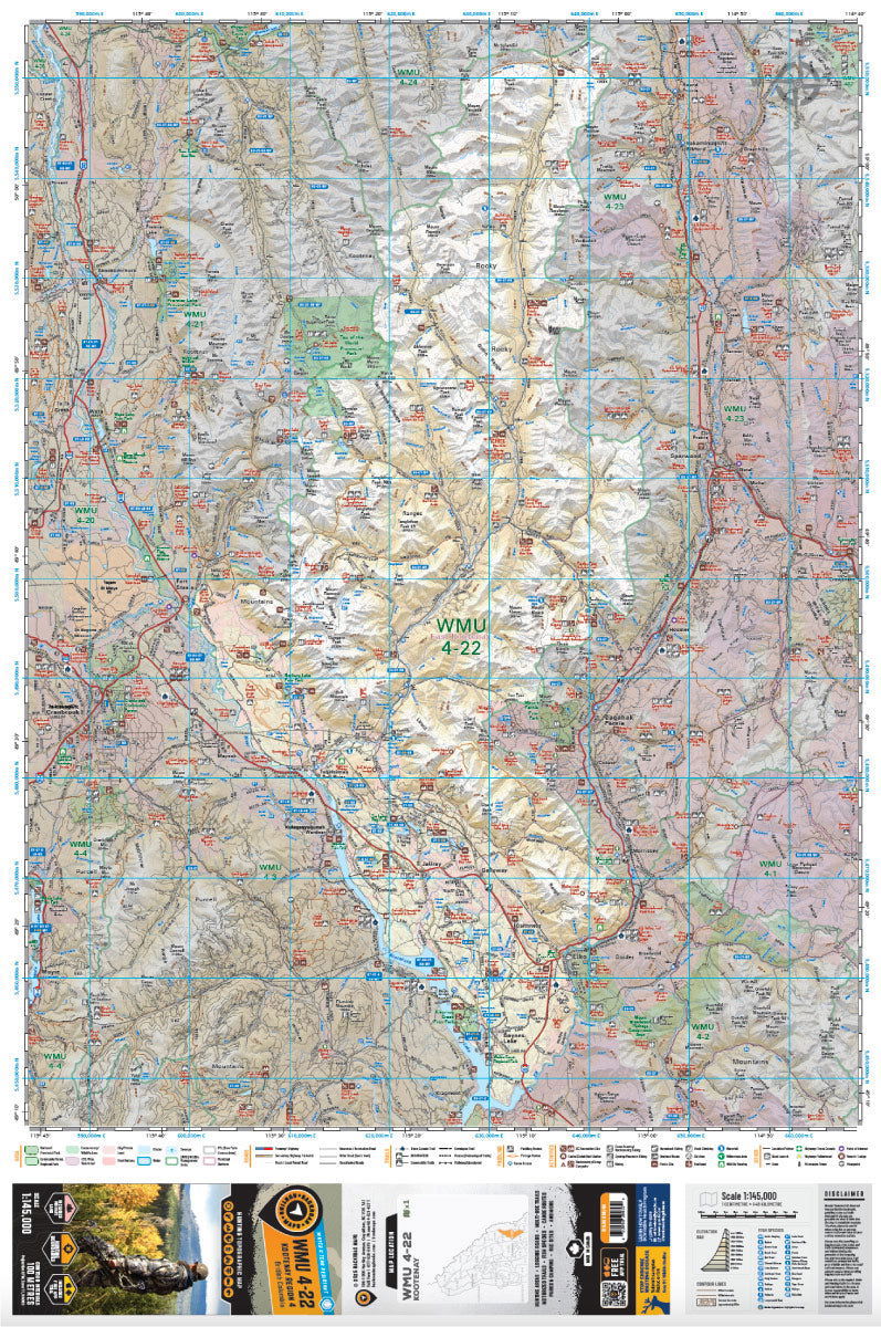 WMU 4-22 Kootenay Region - Hunting Topo BC - Backroad Maps