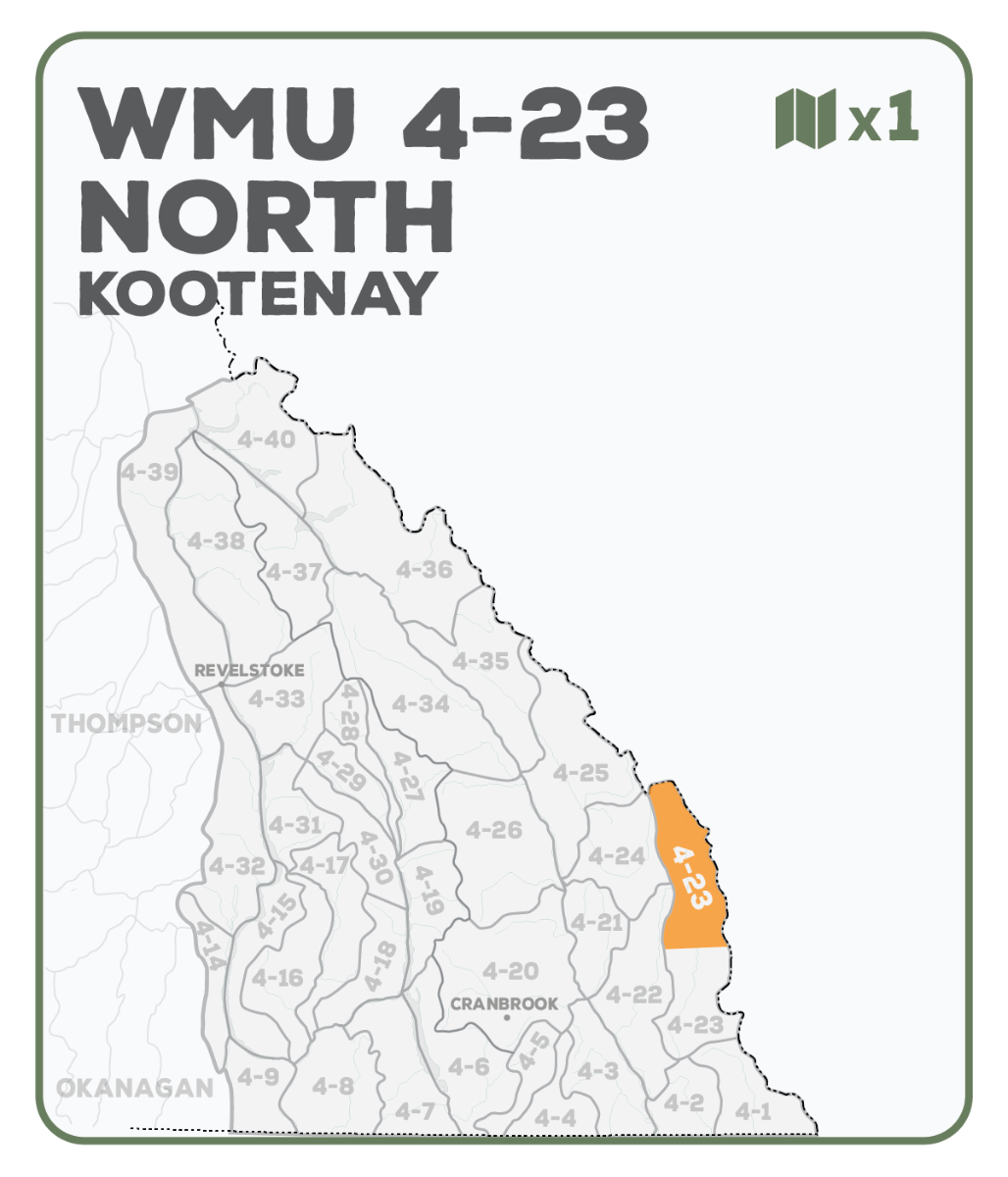 WMU 4-23 North Kootenay Region - Hunting Topo BC - Backroad Maps