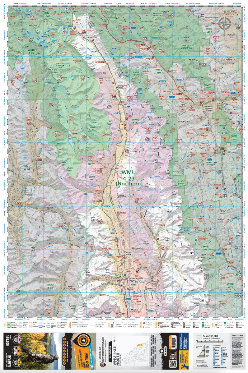 WMU 4-23 North Kootenay Region - Hunting Topo BC - Backroad Maps