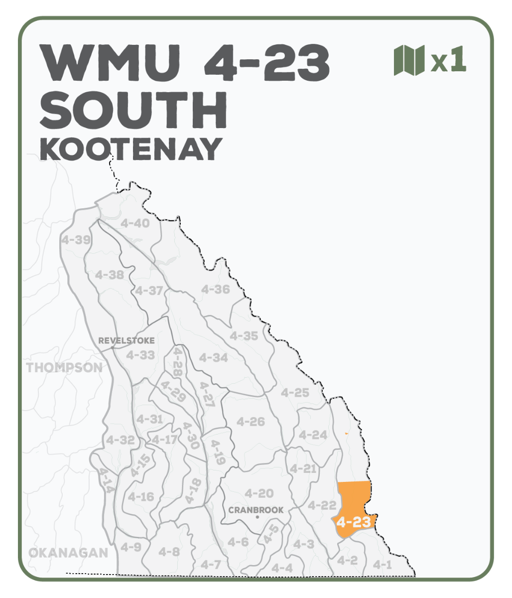 WMU 4-23 South Kootenay Region - Hunting Topo BC - Backroad Maps