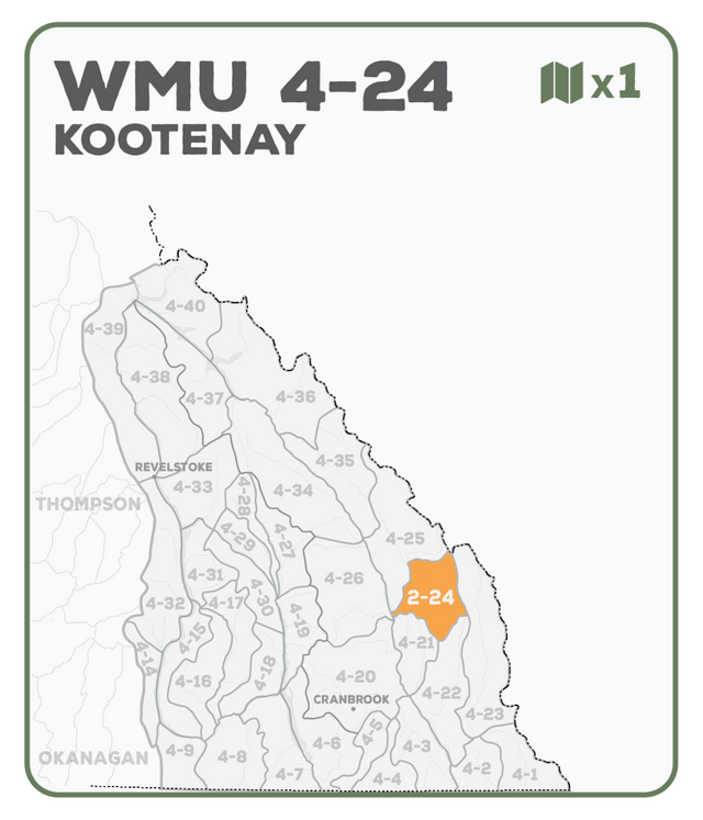 WMU 4-24 Kootenay Region - Hunting Topo BC - Backroad Maps