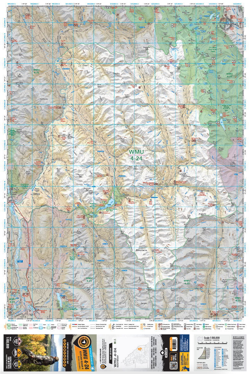 WMU 4-24 Kootenay Region - Hunting Topo BC - Backroad Maps