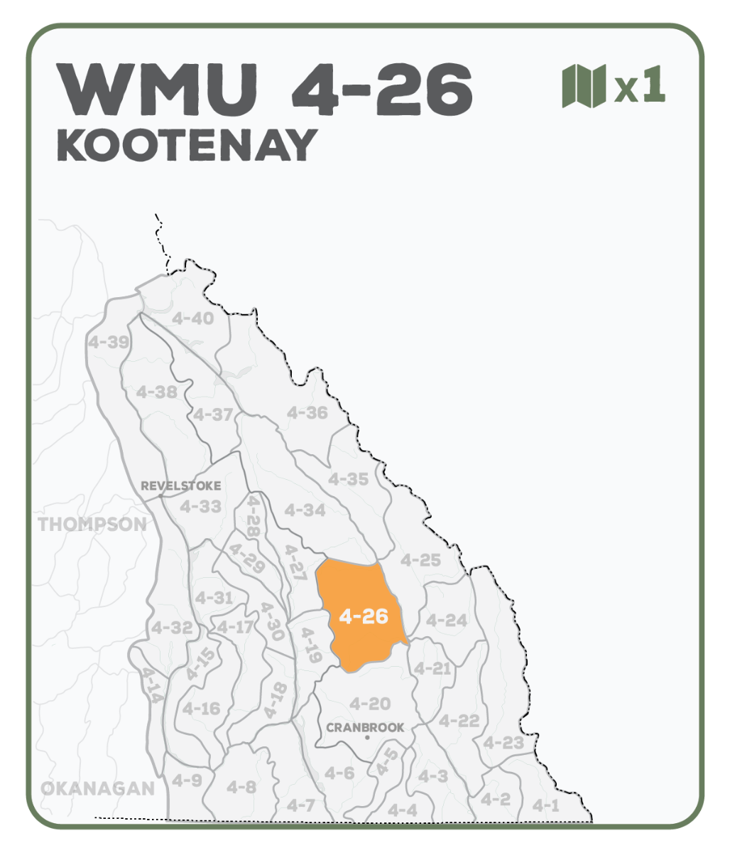 WMU 4-26 Kootenay Region - Hunting Topo BC - Backroad Maps