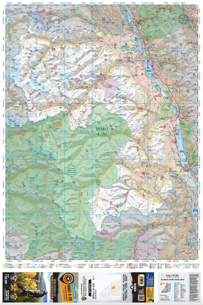 WMU 4-26 Kootenay Region - Hunting Topo BC - Backroad Maps