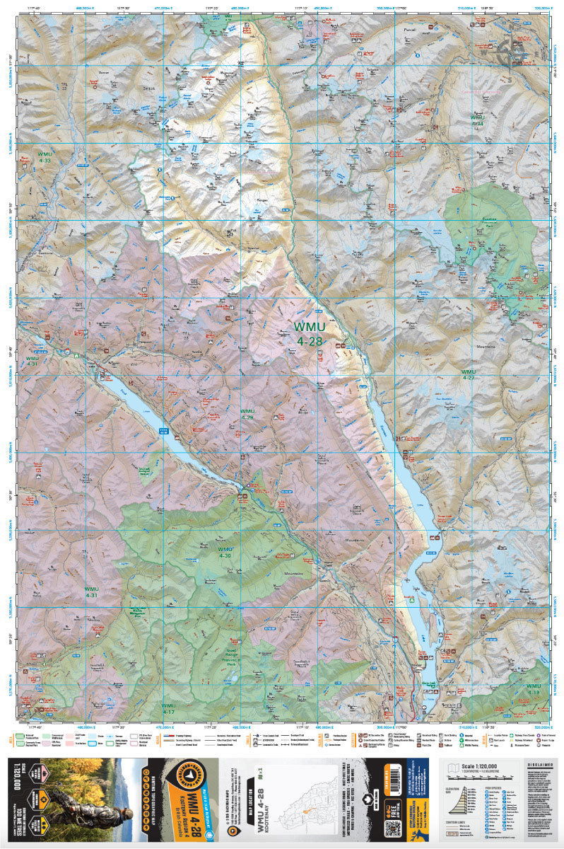 WMU 4-28 Kootenay Region - Hunting Topo BC - Backroad Maps