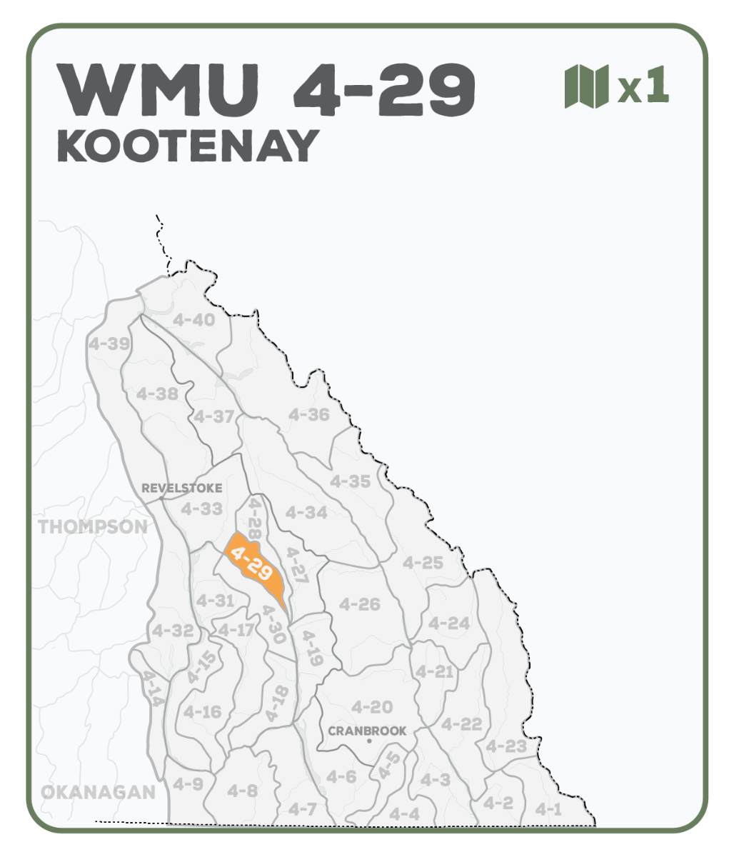 WMU 4-29 Kootenay Region - Hunting Topo BC - Backroad Maps
