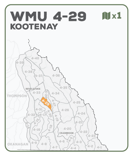 WMU 4-29 Kootenay Region - Hunting Topo BC - Backroad Maps